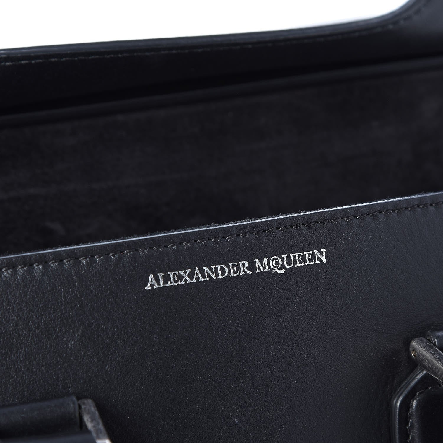 Alexander McQueen Calfskin Floral Studded Small Heroine Black 6 of 9