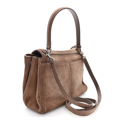 Balenciaga Waxed Suede Small Rodeo Top Handle Handbag Beige 3 of 10