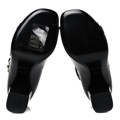 Saint Laurent Calfskin Babies 90 Multi Strap Sandal 37 Black 5 of 8