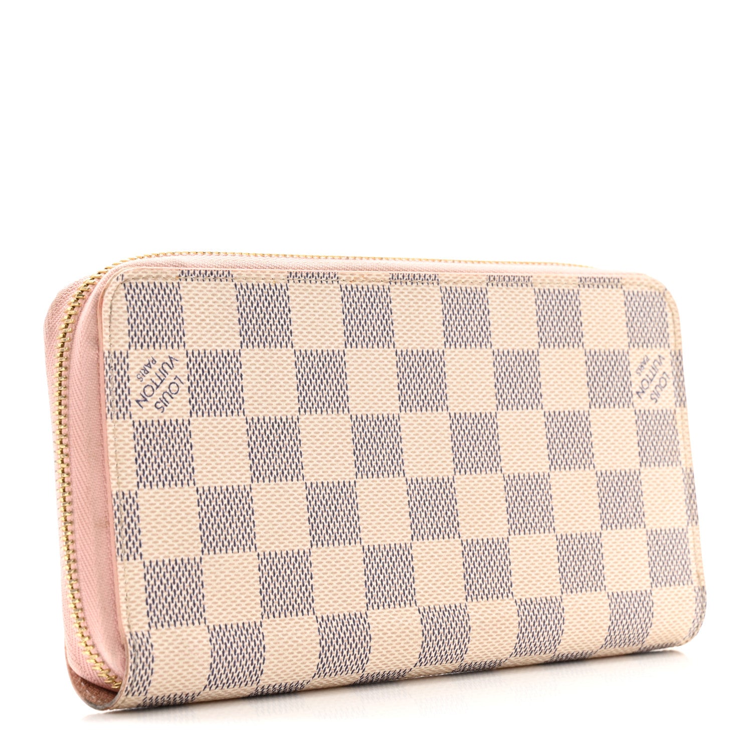 Louis Vuitton Damier Azur Zippy Wallet Rose Ballerine 3 of 14