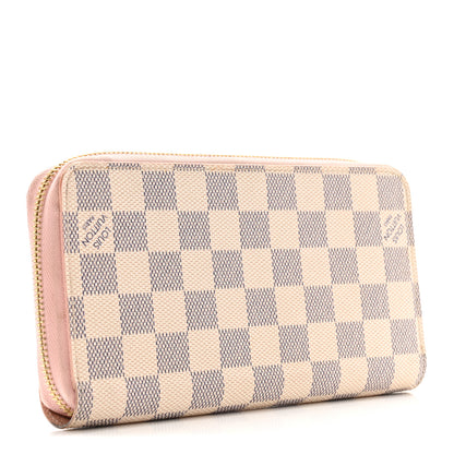 Louis Vuitton Damier Azur Zippy Wallet Rose Ballerine 3 of 14
