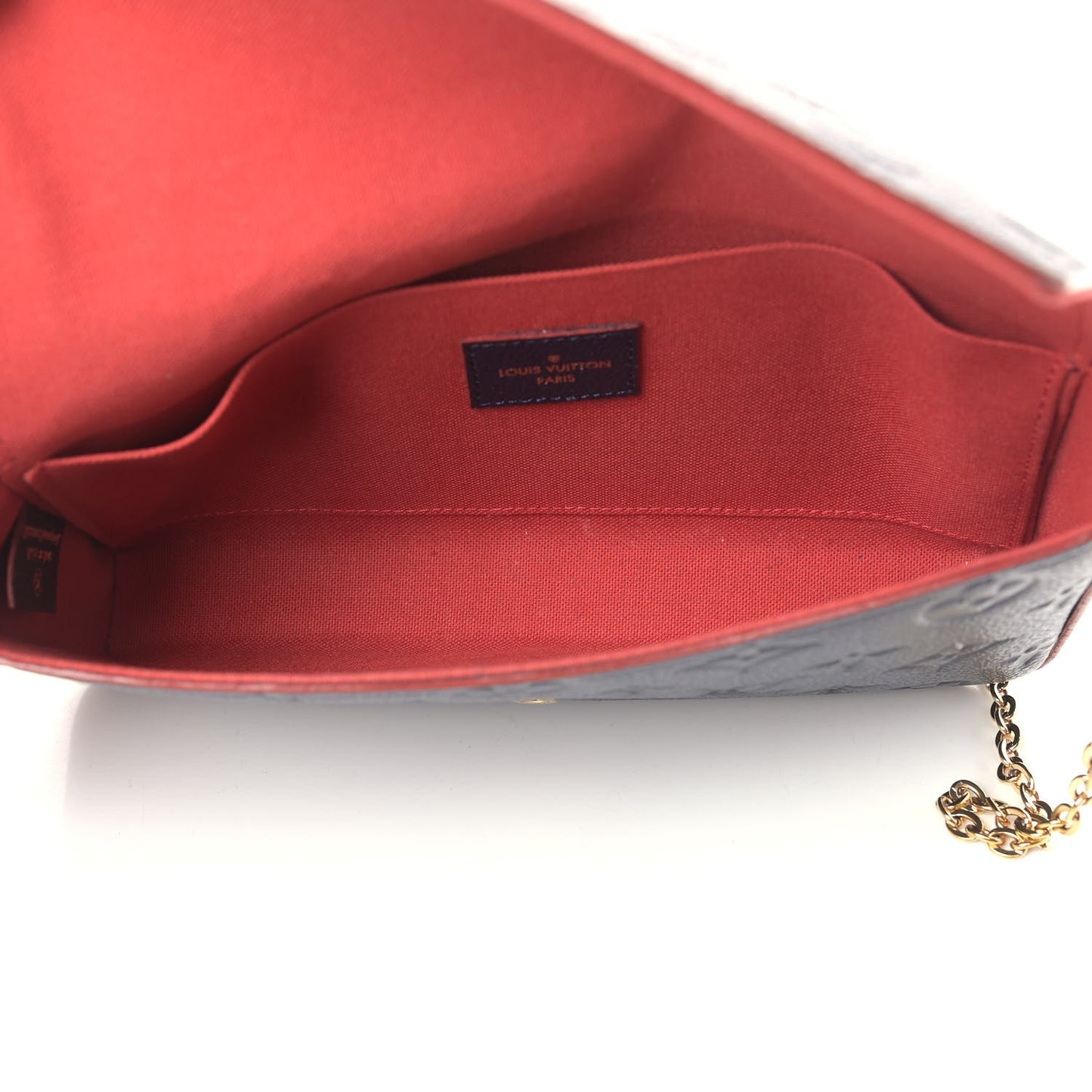 Empreinte Pochette Felicie Chain Wallet Marine Rouge