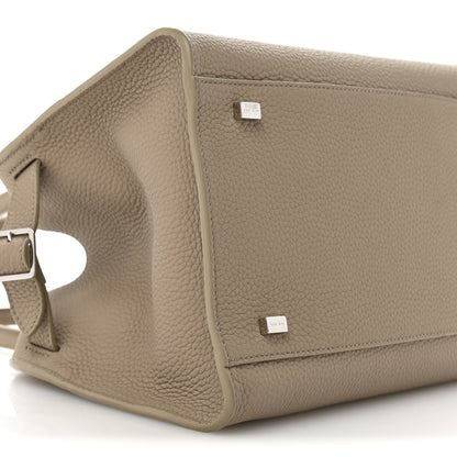 The Row Grained Calfskin Soft Margaux 10 Bag Dark Taupe 8 of 12