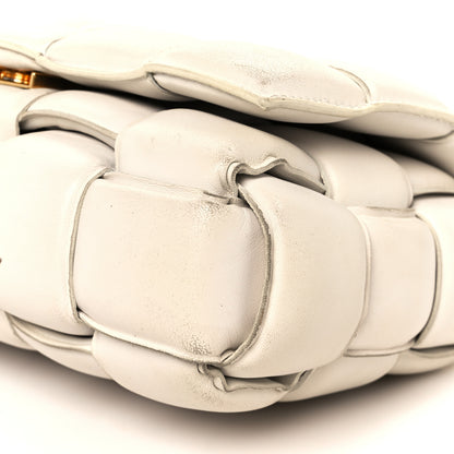 Bottega Veneta Lambskin Maxi Intreccio Padded Chain Cassette Crossbody Bag Chalk 12 of 14