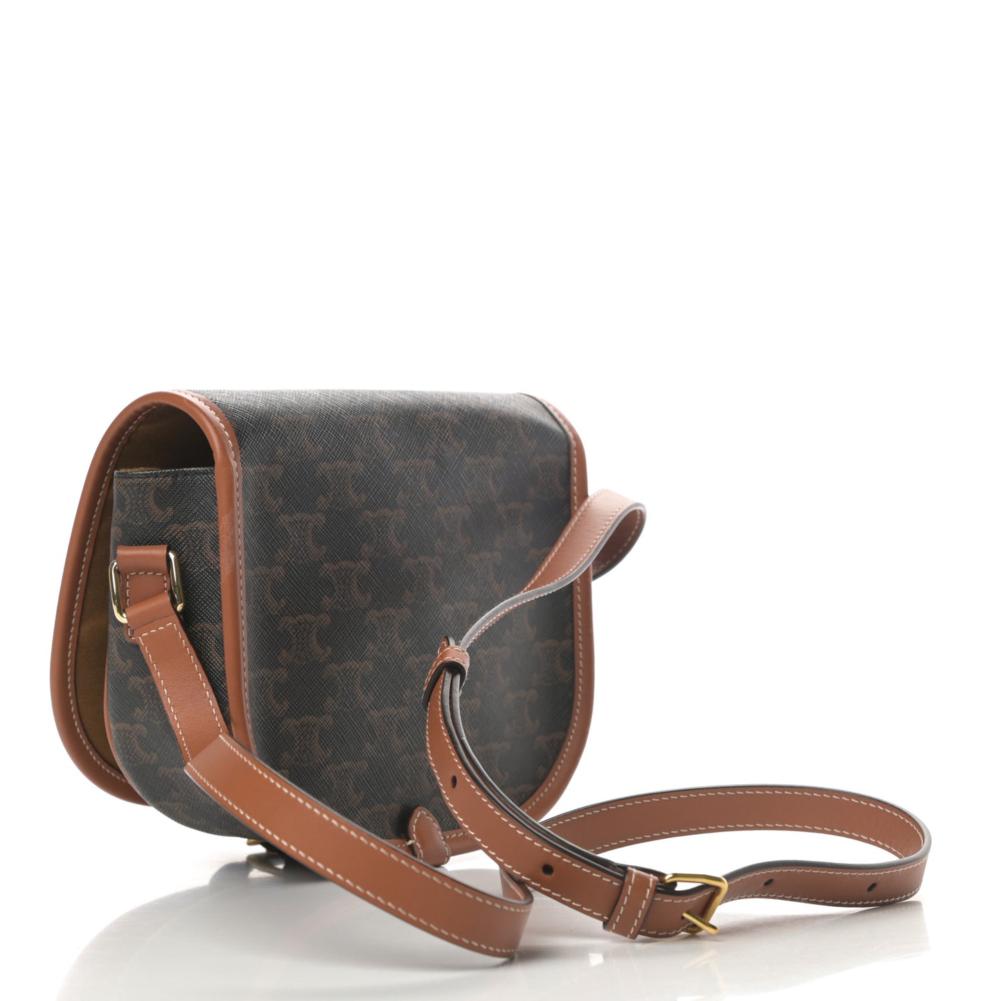 Triomphe Canvas Medium Folco Bag Tan