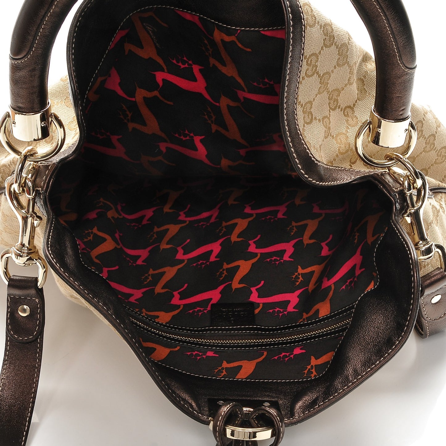 Monogram Large Indy Top Handle Hobo Dark Brown