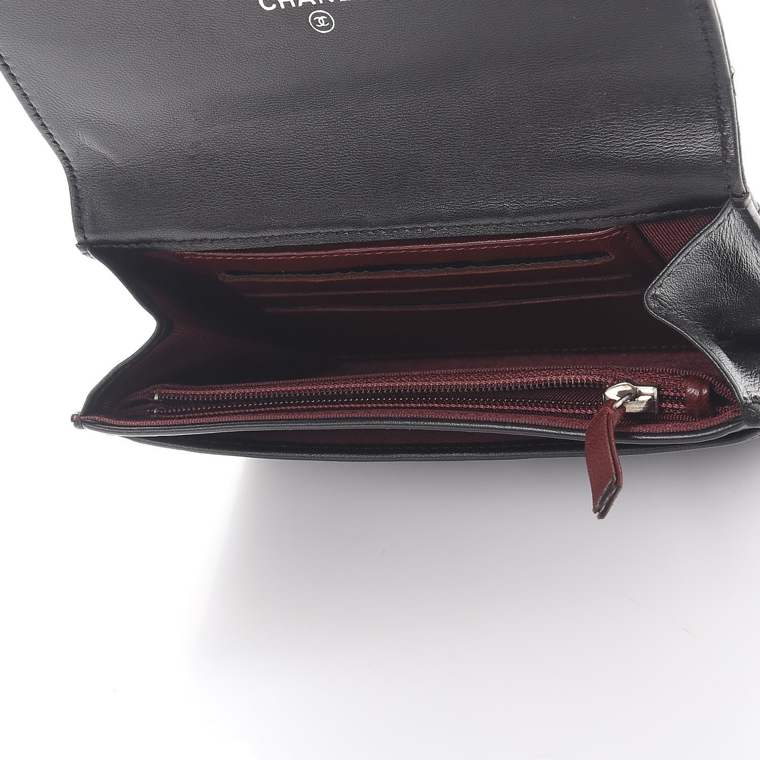 Chanel Lambskin Quilted Small Flap Wallet Black 5 of 9