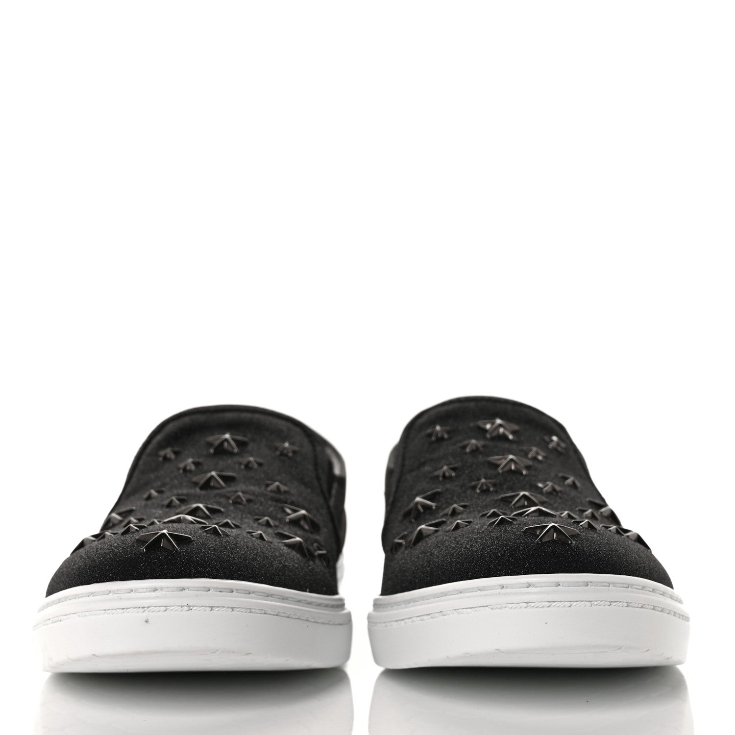 Jimmy Choo Fine Glitter Suede Mens Grove Sneakers 43 Black 2 of 8