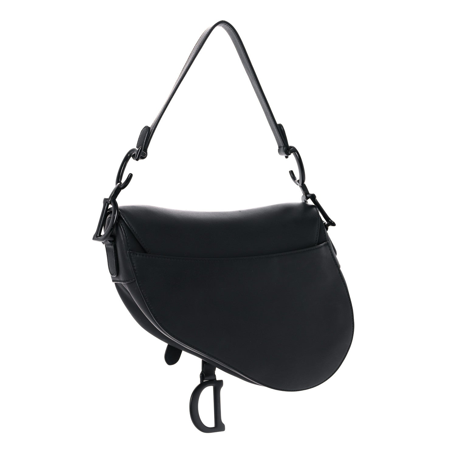 Christian Dior Ultra Matte Calfskin Saddle Bag Black 2 of 15