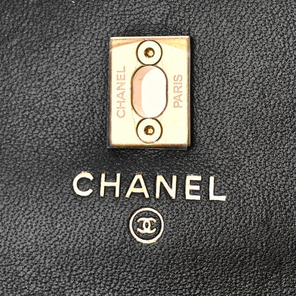 Chanel Lambskin Quilted Pearl Crush Clutch With Chain Black 6 of 10