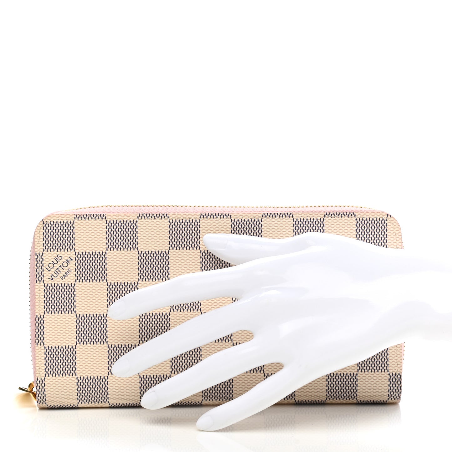 Damier Azur Zippy Wallet Rose Ballerine
