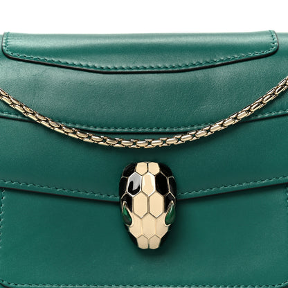 Bulgari Calfskin Serpenti Forever Shoulder Bag Emerald Green 10 of 12