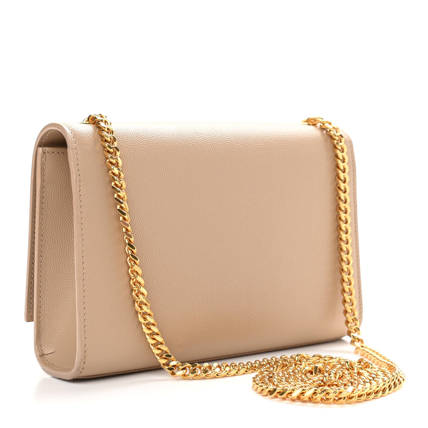 Saint Laurent Grain De Poudre Small Monogram Kate Satchel Nude Powder 3 of 9