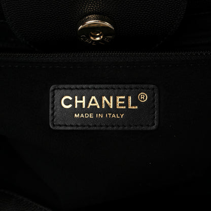 Chanel Caviar Medium Studded Deauville Tote Black 6 of 11