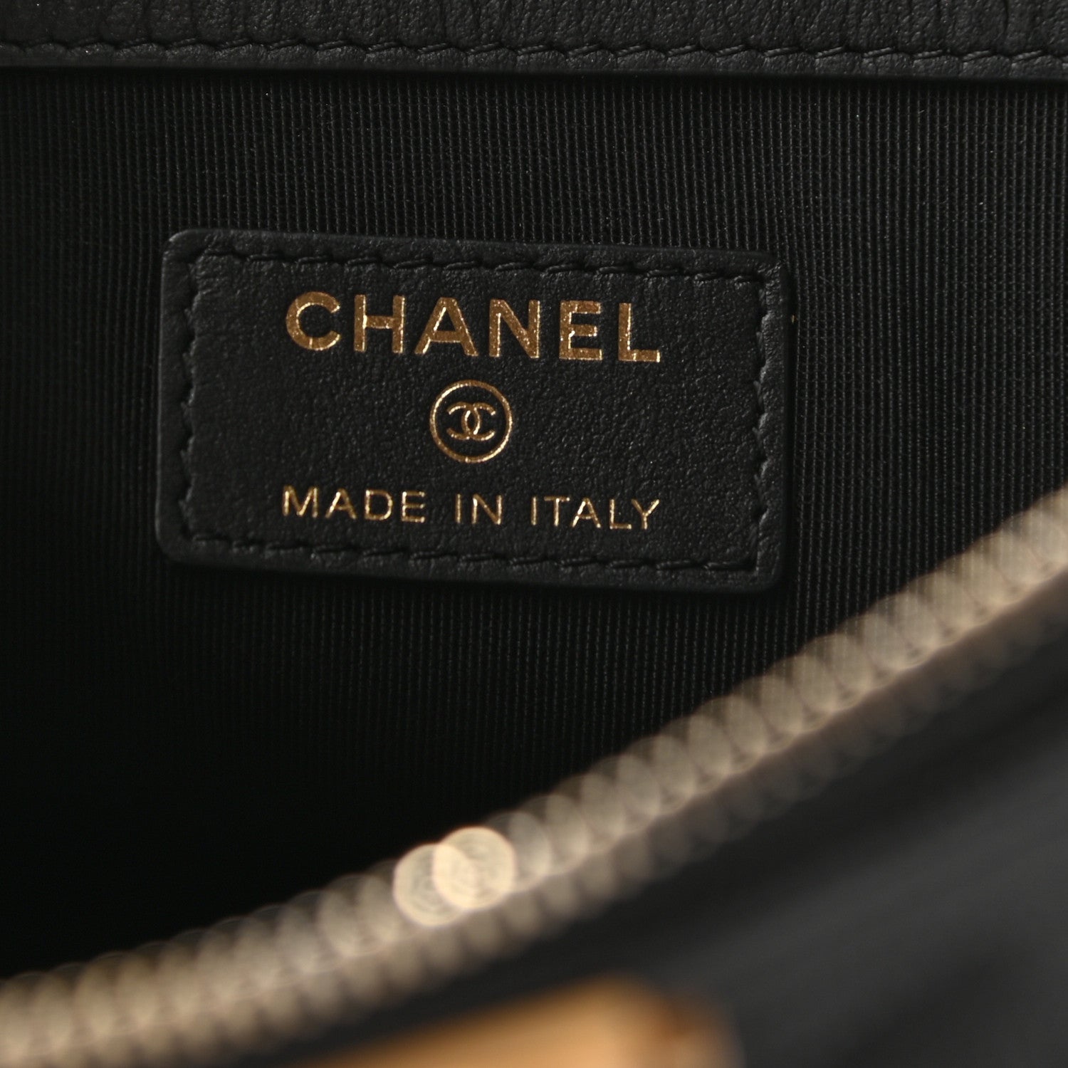 Chanel Caviar Quilted Medium Boy Cosmetic Case Black 6 of 9