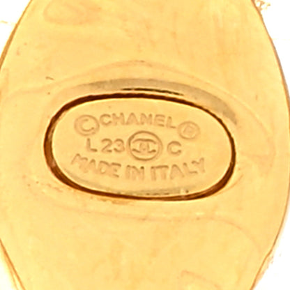 Chanel Crystal Heart CC Earrings Gold 4 of 4