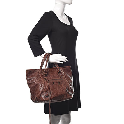 Balenciaga Agneau Classic Hardware S Sunday Tote Castagna 2 of 11