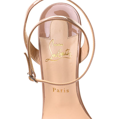 Christian Louboutin Patent Crystal Queen 120 Sandals 38.5 Nude 8 of 10