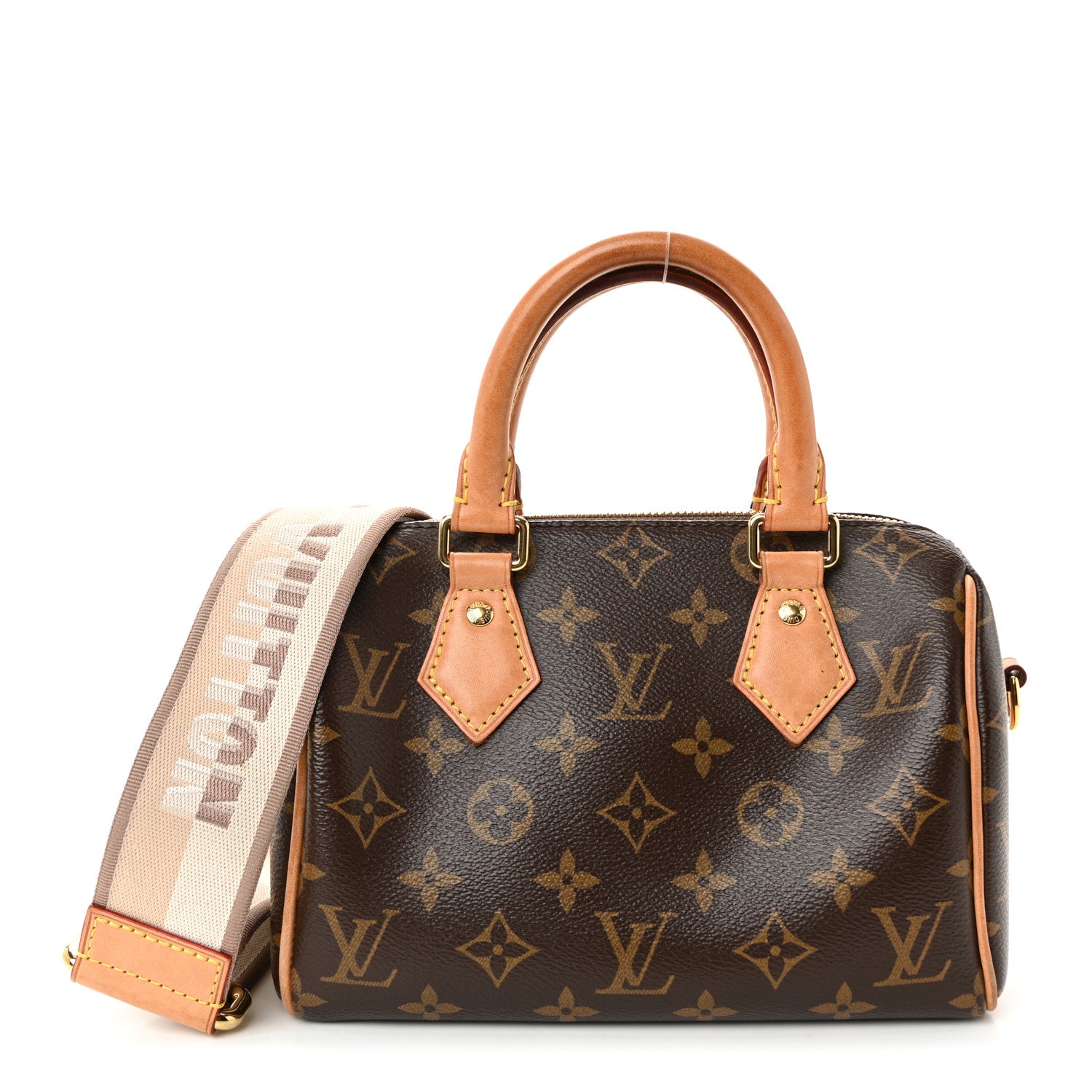 Louis Vuitton Monogram Speedy Bandouliere 20 Beige 1 of 12