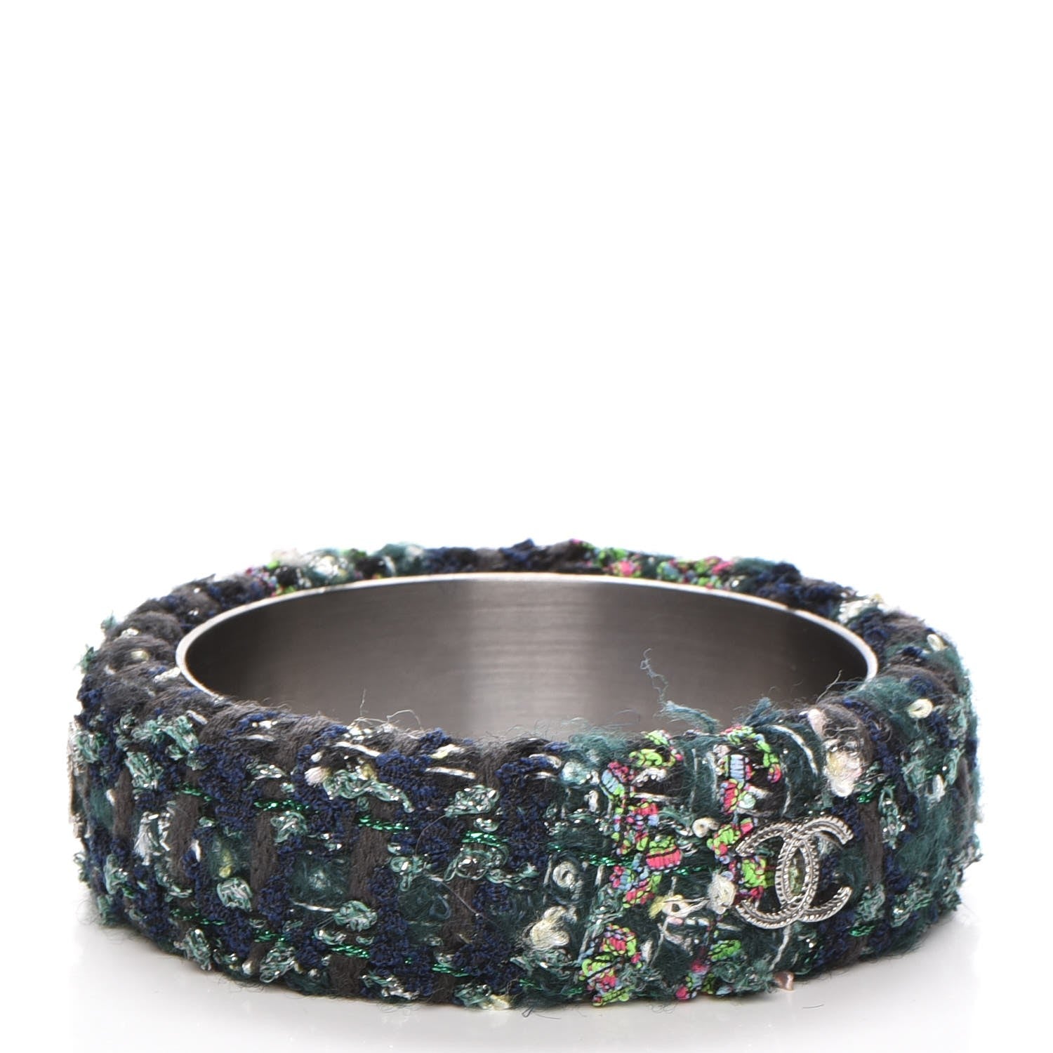 Chanel Tweed CC Cuff M Black 3 of 5