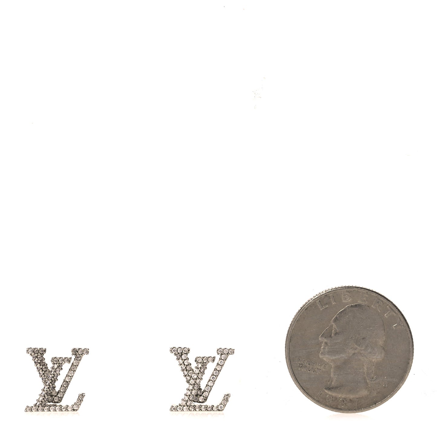 Crystal LV Iconic Earrings Silver