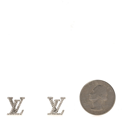 Louis Vuitton Crystal LV Iconic Earrings Silver 2 of 5