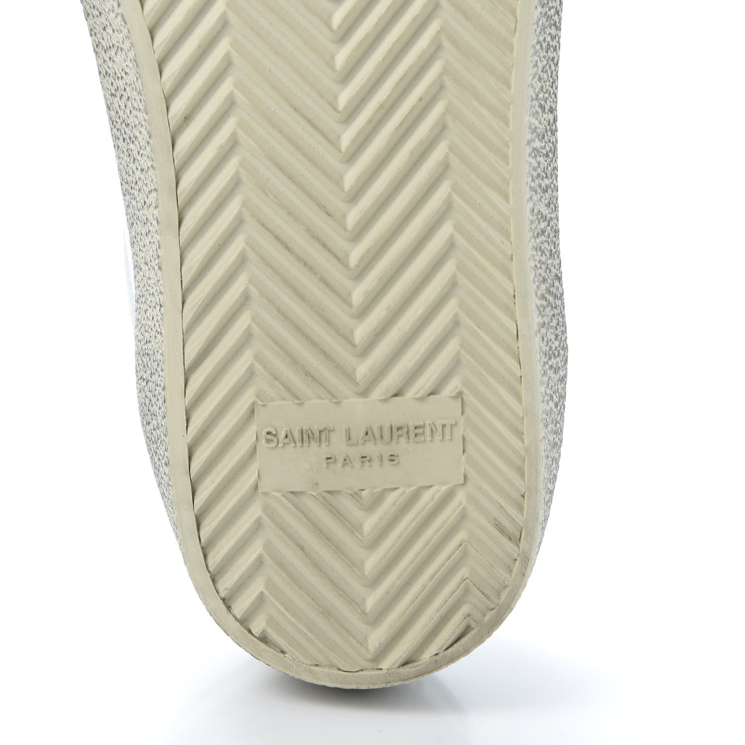 Saint Laurent Metallic Calfskin Womens Court Classic Sneakers 36 Silver 9 of 10