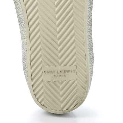 Saint Laurent Metallic Calfskin Womens Court Classic Sneakers 36 Silver 9 of 10