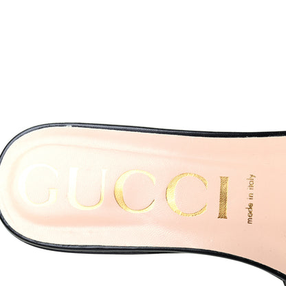 Gucci Malaga Kid Crystal Square G Madelyn Slide Sandals 39 Black 7 of 8