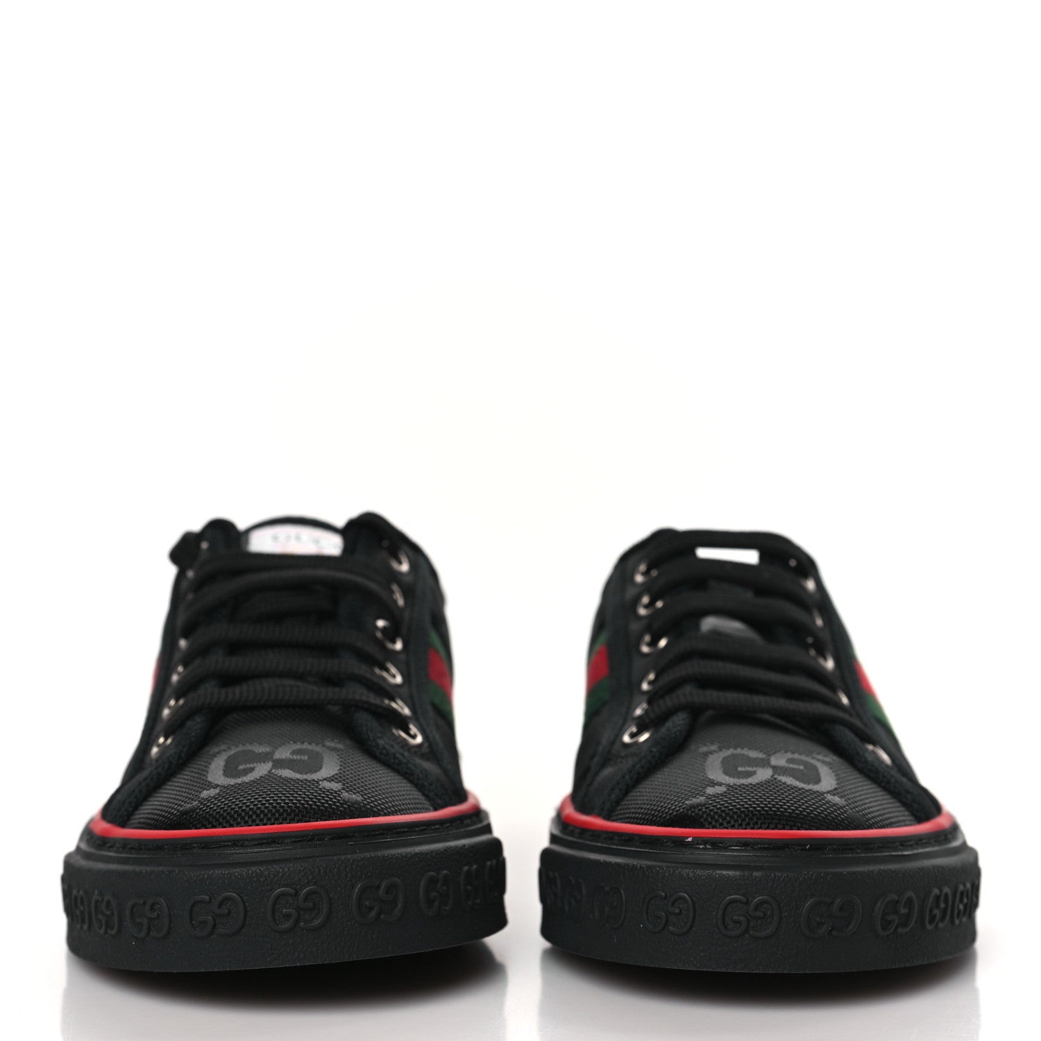Gucci Econyl Nylon Web Monogram Off The Grid 1977 Tennis Sneakers 37.5 Black 2 of 8