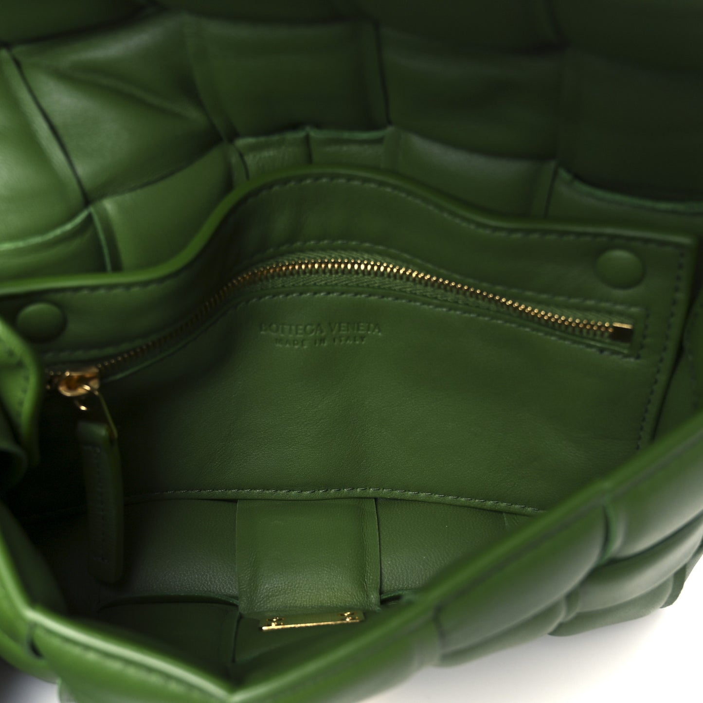 Nappa Maxi Intrecciato Padded Small Cassette Crossbody Bag Avocado