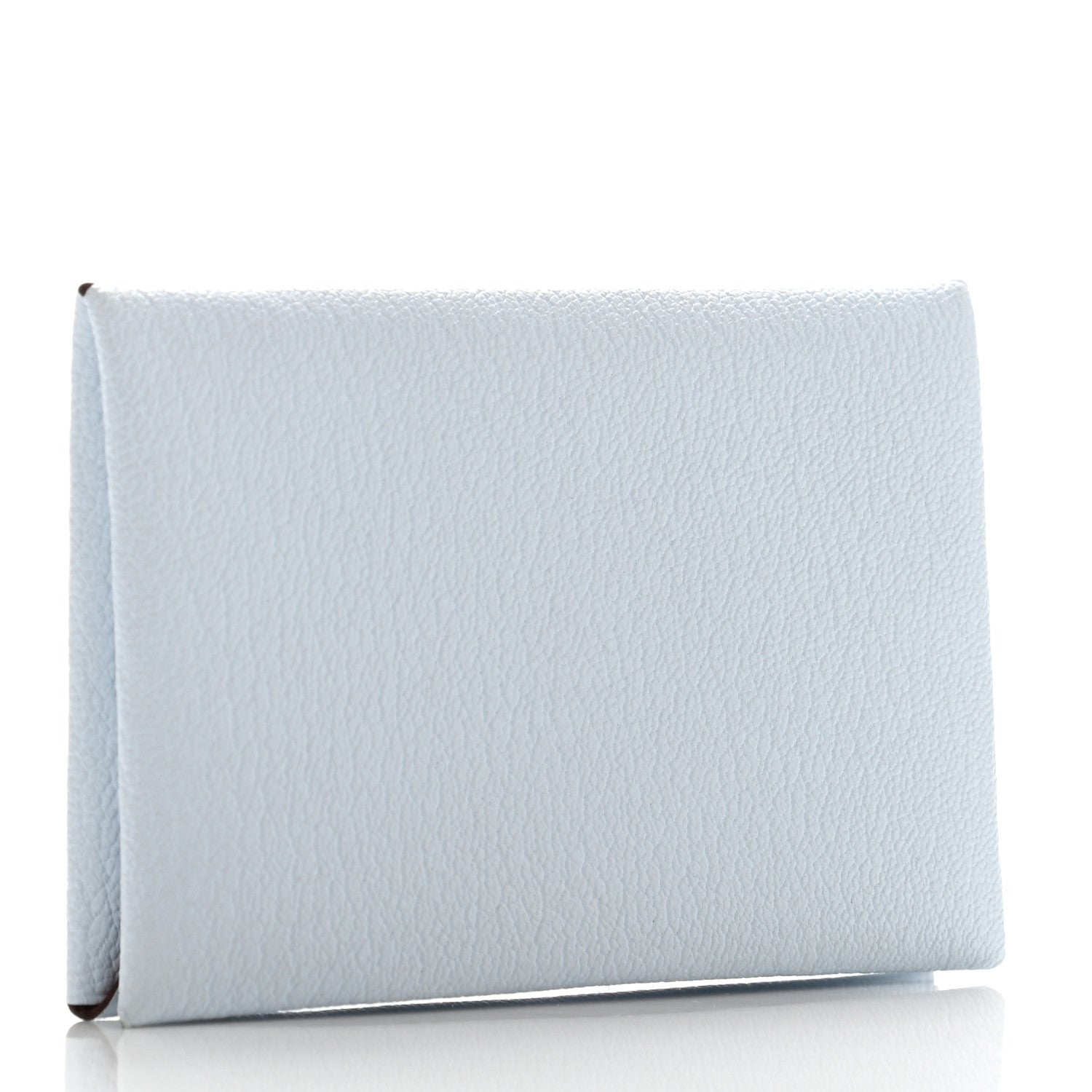 Hermes Chevre Mysore Verso Calvi Card Case Bleu Brume Brique 3 of 7