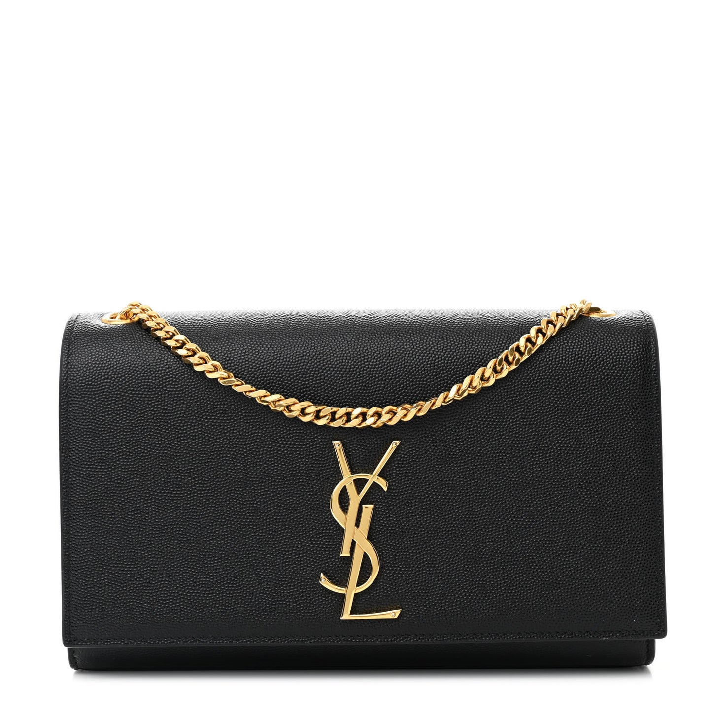 Grain De Poudre Medium Classic Monogram Kate Satchel Black