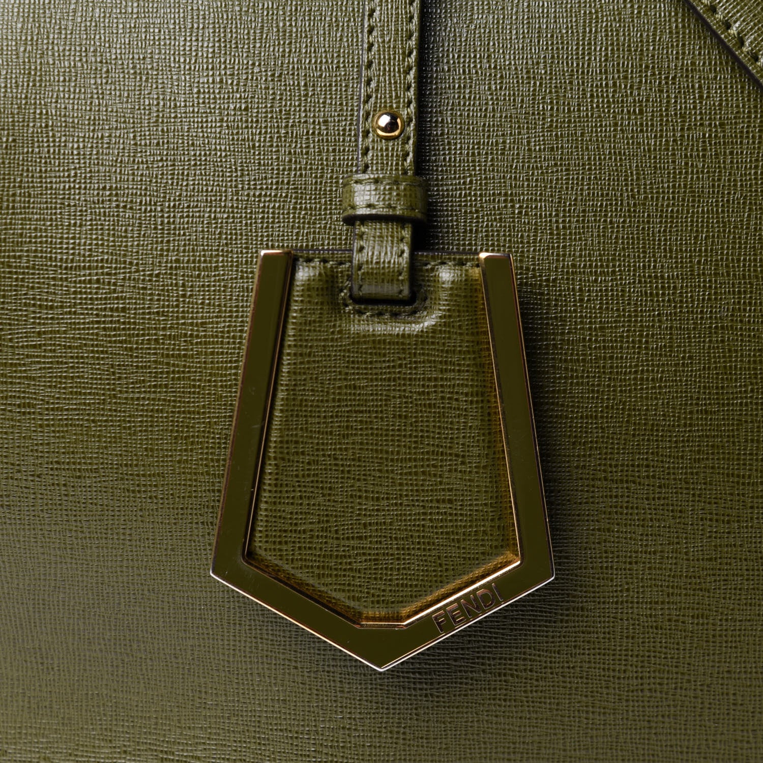 Fendi Vitello Elite Flamingo Regular 2Jours Tote Oliva 9 of 14