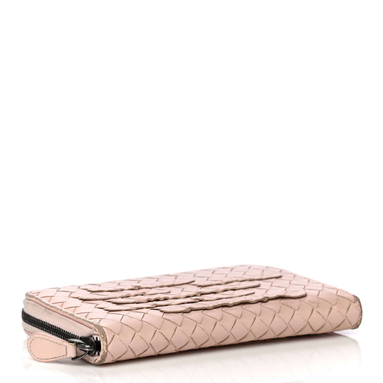 Bottega Veneta Nappa Intrecciato Zip Around Wallet Petal Pink 6 of 36