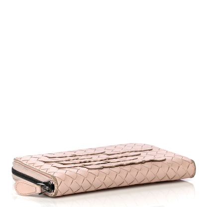 Bottega Veneta Nappa Intrecciato Zip Around Wallet Petal Pink 6 of 36