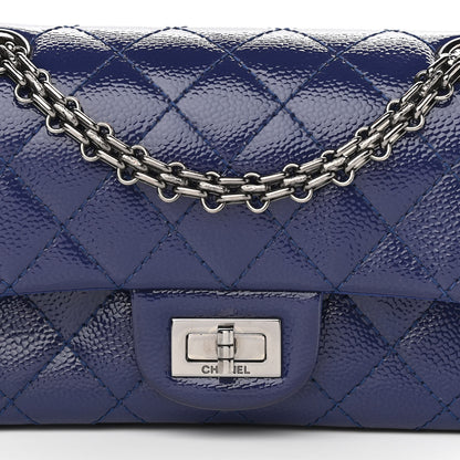 Chanel Caviar Patent 2.55 Reissue Flap 224 Blue 8 of 12