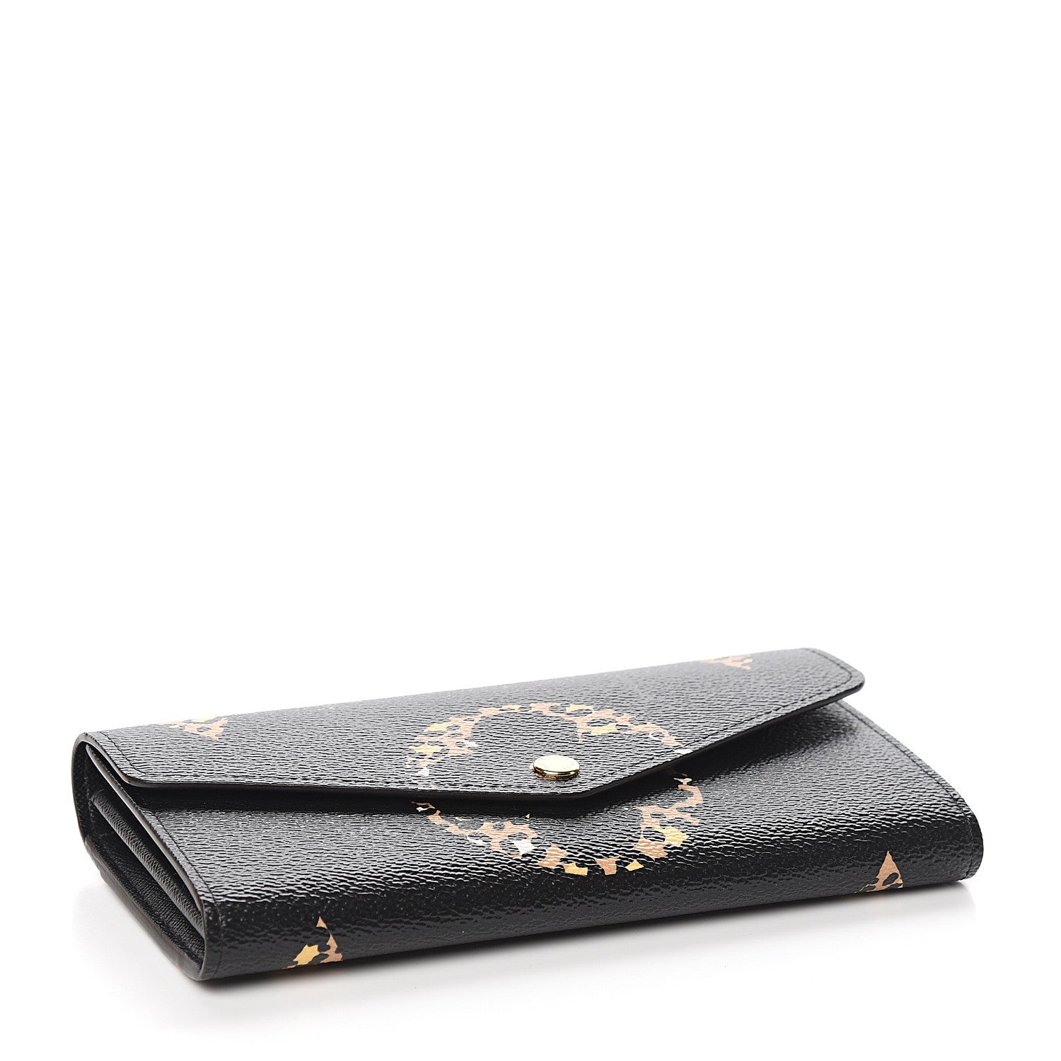 Louis Vuitton Monogram Giant Jungle Sarah Wallet Black 3 of 7