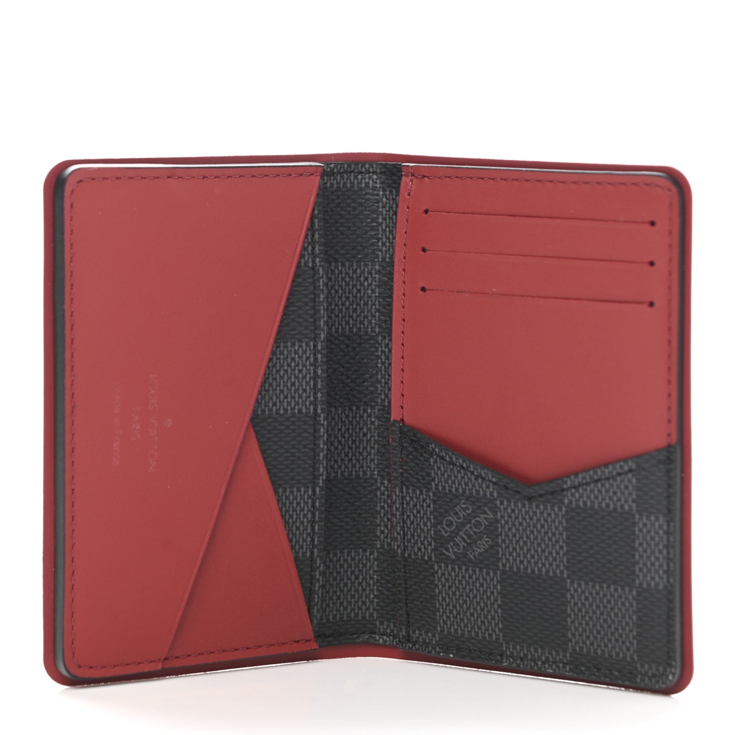 Damier Graphite Pocket Organizer Bordeaux
