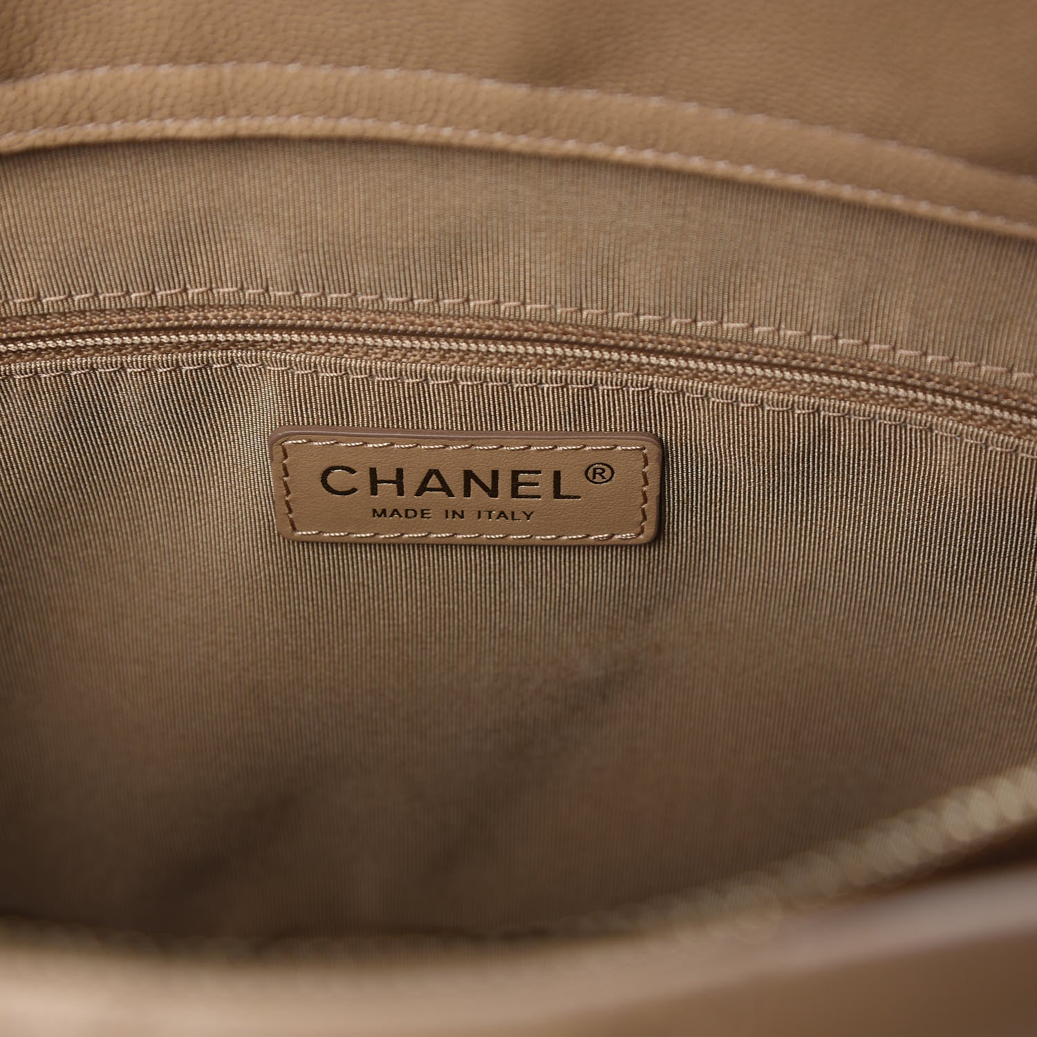 Chanel Caviar Quilted Rolled Up Tote Beige 8 of 10