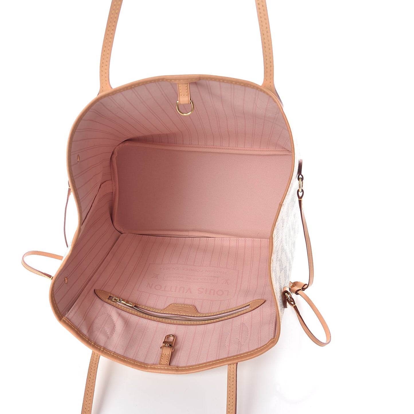 Damier Azur Neo Neverfull MM Rose Ballerine