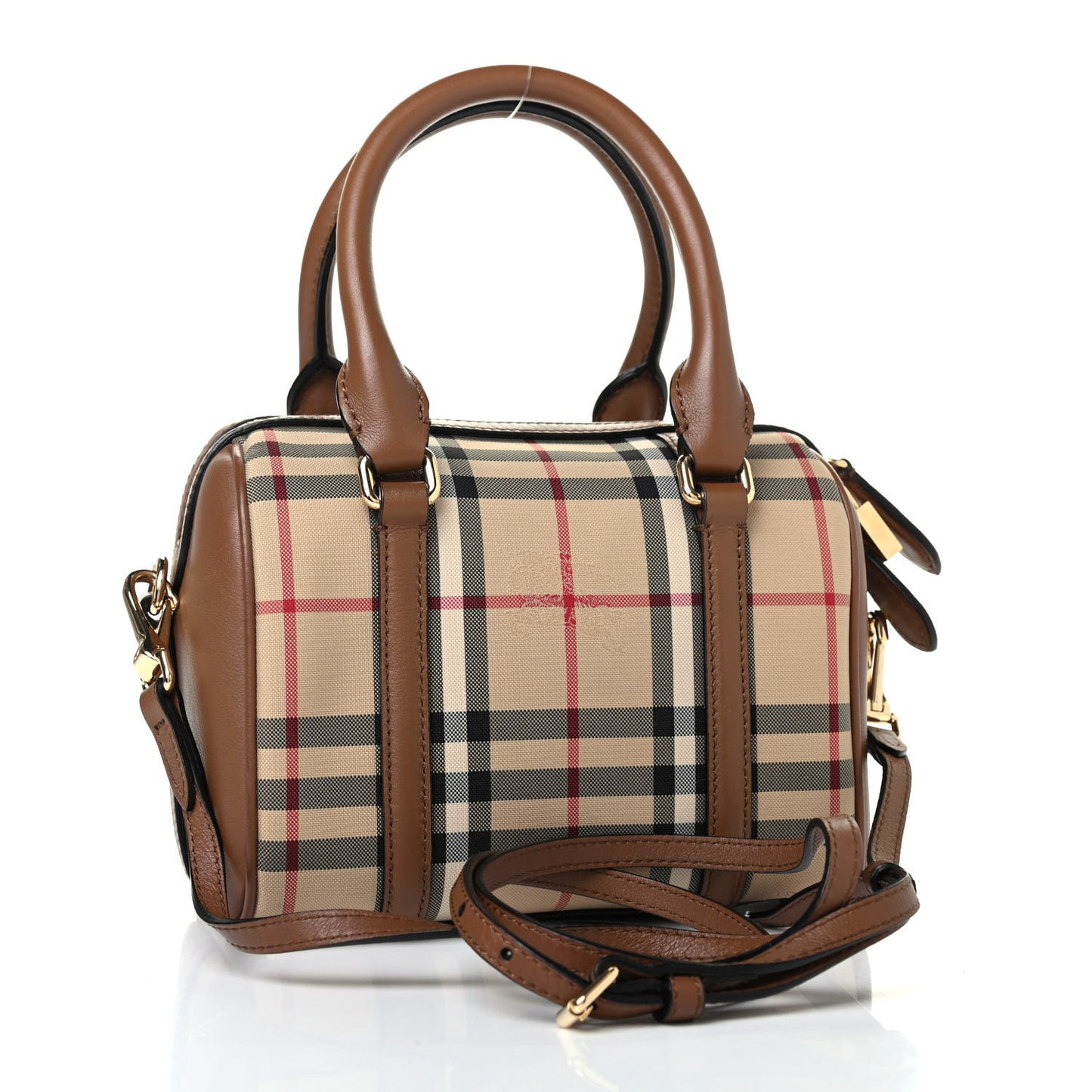 Horseferry Check Small Alchester Bowling Bag Honey Tan