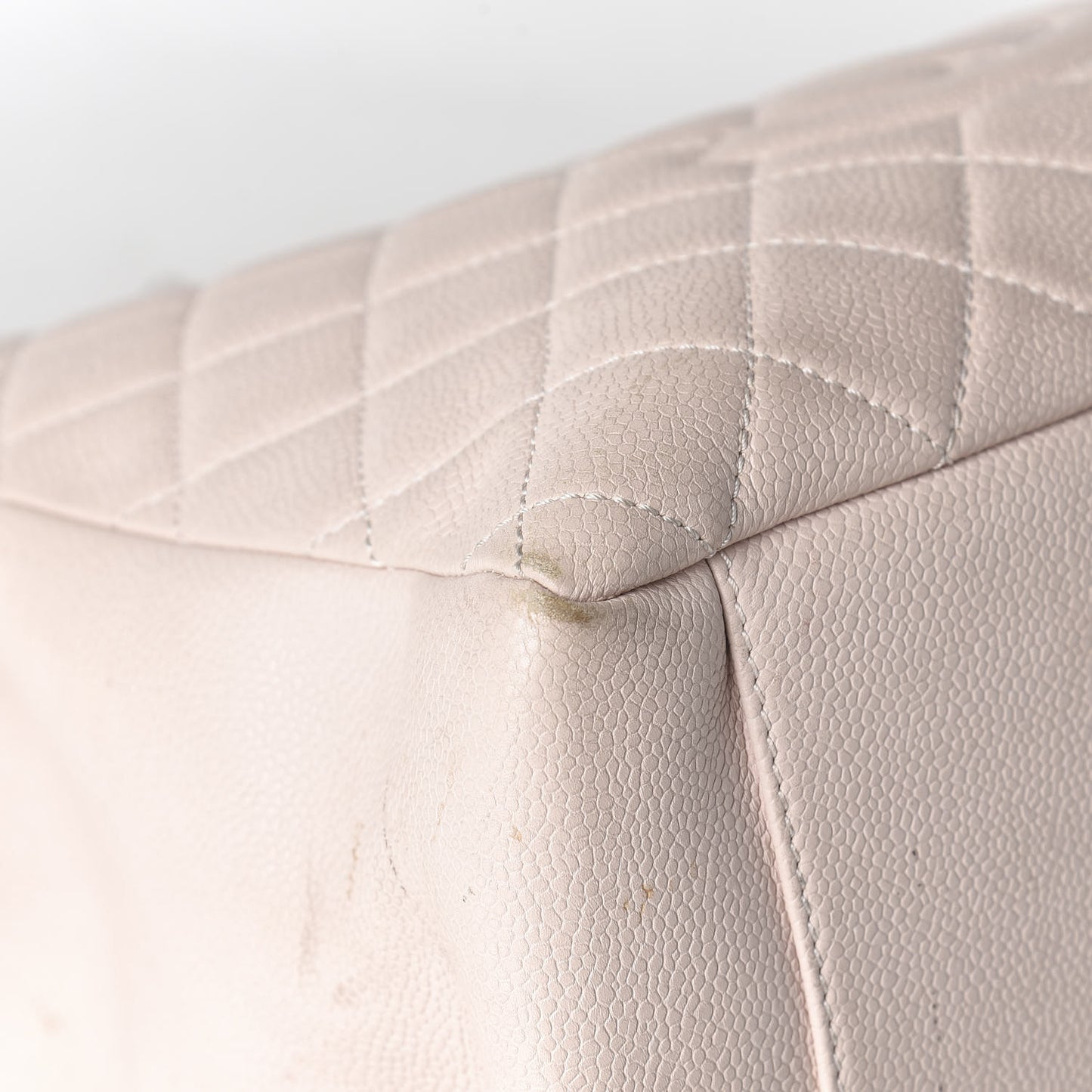 Caviar Quilted Grand Shopping Tote GST Beige Clair