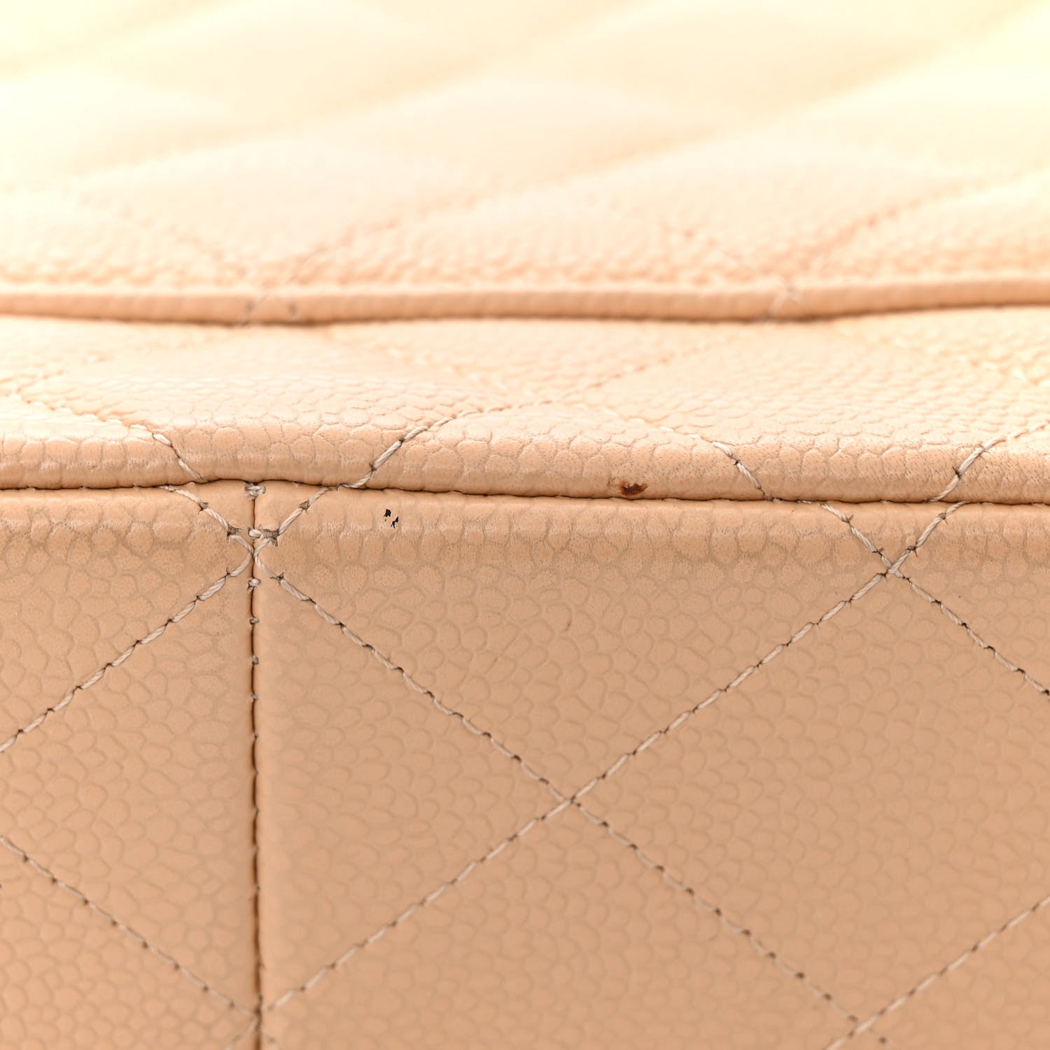 Chanel Caviar Quilted Jumbo Double Flap Beige 12 of 17