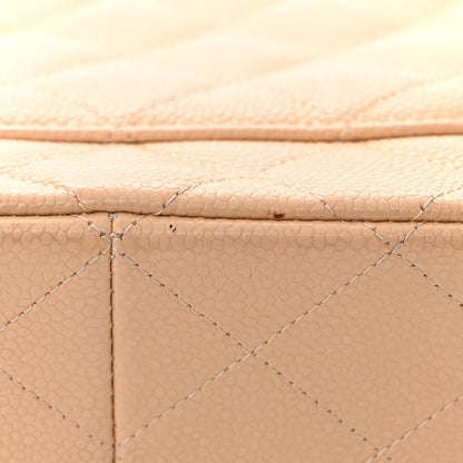 Chanel Caviar Quilted Jumbo Double Flap Beige 12 of 17