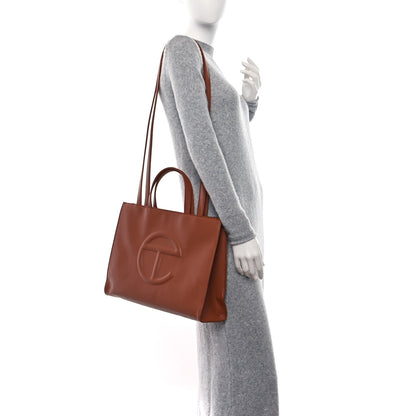 Telfar Vegan Leather Medium Shopping Bag Tan 2 of 11