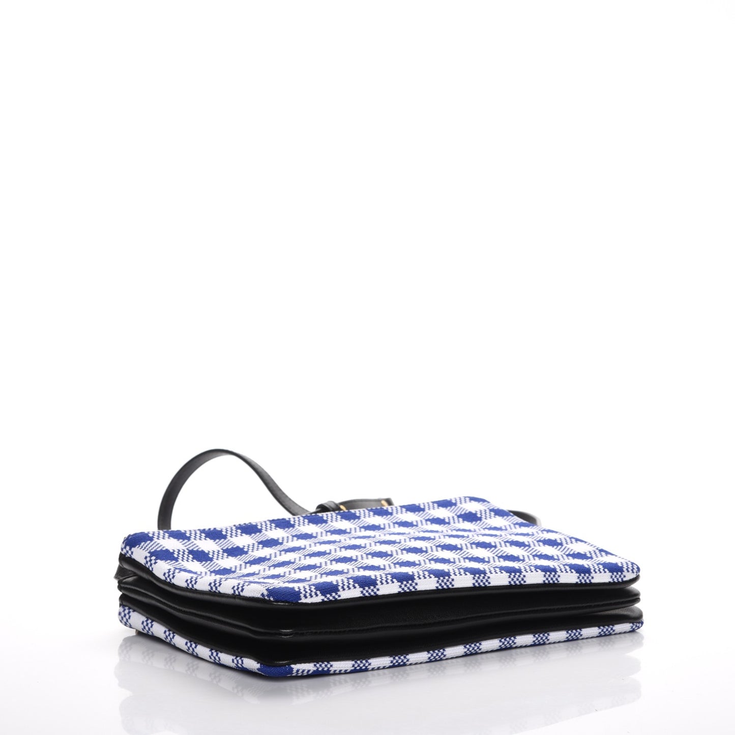 Gingham Lambskin Small Trio Crossbody Bag Cobalt