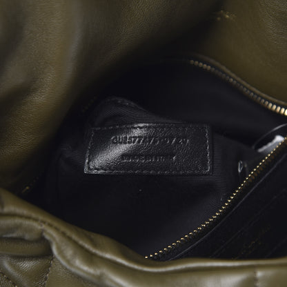 Saint Laurent Lambskin Quilted Medium Loulou Puffer Monogram Chain Satchel Seaweed 7 of 11