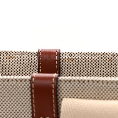 Chloe Cotton Calfskin Medium Woody Ribbon Tote White Brown 10 of 10