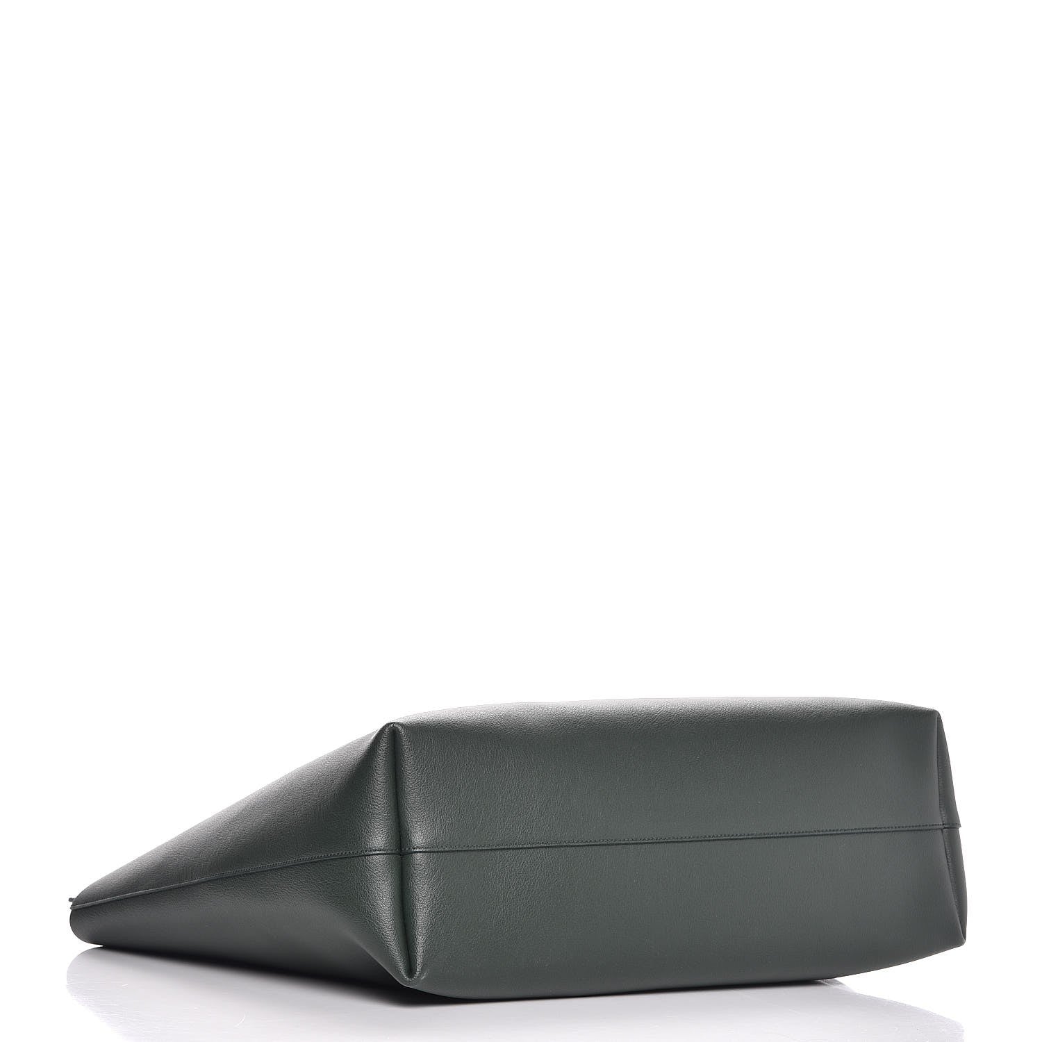 Saint Laurent Calfskin Large Shopping Tote Dark Green 5 of 10